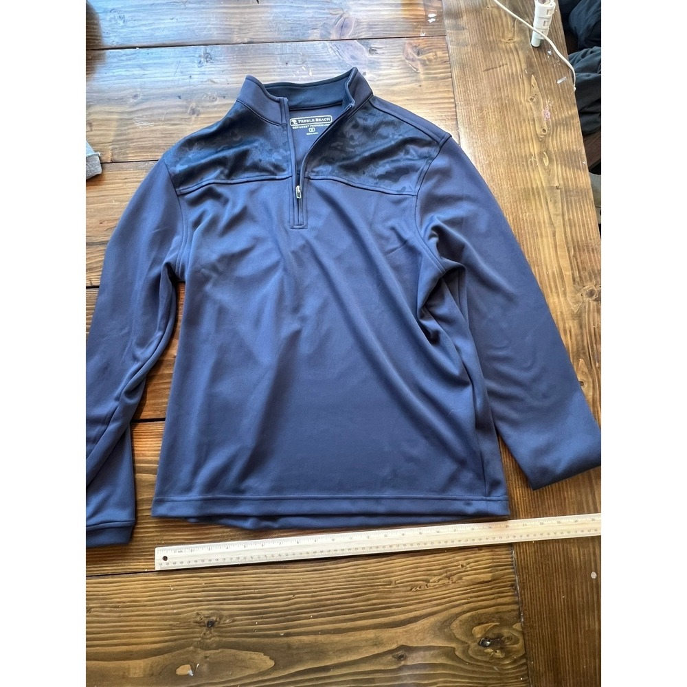 Pebble Beach‎ Dry-Luxe Performance Mens Medium Navy Camo Quarter Zip Pullover